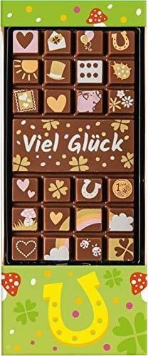 CandyBär | Ein Laden, so bunt wieWeibler  Schokoladentafel Geschenk Glücksbringer Viel Glück Vollmilch Candybär 