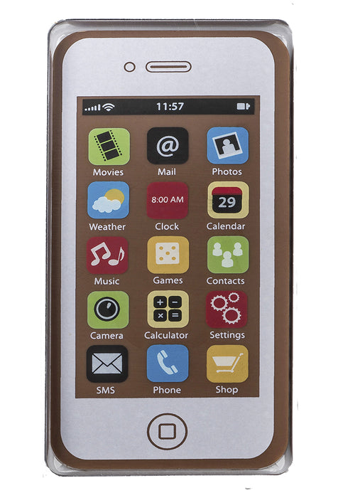 Weibler Smartphone Schokolade Handy Weiß Geschenkpackung 40g