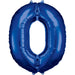 Amscan Folienballon 0 / 66 x 88 cm Folienballon Zahlen 0 bis 9 Blau