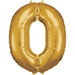 Amscan Folienballon 0 / 66 x 88 cm Folienballon Zahlen 0 bis 9 Gold