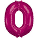 Amscan Folienballon 0 / 66 x 88 cm Folienballon Zahlen 0 bis 9 Pink