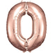 Amscan Folienballon 0 / 66 x 88 cm Folienballon Zahlen 0 bis 9 Rose Gold