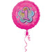 Amscan Folienballon 1 Folienballon Rosa Blumen mit Zahl