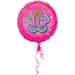 Amscan Folienballon 10 Folienballon Rosa Blumen mit Zahl