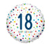 Amscan Folienballon 18 Folien Luftballon Happy Birthday Zahlen "Konfetti"
