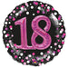 Amscan Folienballon 18 Folienballon Multi 3 D Zahlen Pink - Schwarz