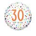 Amscan Folienballon 30 Folien Luftballon Happy Birthday Zahlen "Konfetti"