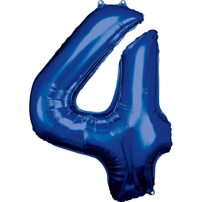 Amscan Folienballon 4 / 66 x 88 cm Folienballon Zahlen 0 bis 9 Blau