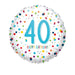 Amscan Folienballon 40 Folien Luftballon Happy Birthday Zahlen "Konfetti"