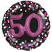 Amscan Folienballon 50 Folienballon Multi 3 D Zahlen Pink - Schwarz