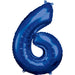 Amscan Folienballon 6 / 55 x 88 cm Folienballon Zahlen 0 bis 9 Blau