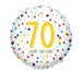 Amscan Folienballon 70 Folien Luftballon Happy Birthday Zahlen "Konfetti"