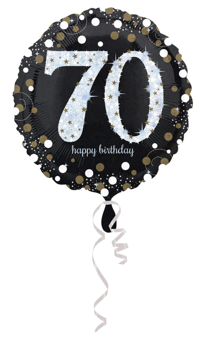 Amscan Folienballon 70 Folienballon Zahlen Happy Birthday Sparkling Celebration