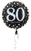 Amscan Folienballon 80 Folienballon Zahlen Happy Birthday Sparkling Celebration