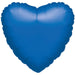 Amscan Folienballon Blau Folienballon Metallic Herz
