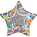 Amscan Folienballon Folienballon Happy Birthday Stern