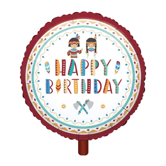 Amscan Folienballon Folienballon Happy Birthday Tipi und Tomahawk