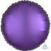 Amscan Folienballon Purple Royal Folienballon Satin Luxe Rund