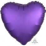 Amscan Folienballon Purple Royal Satin Luxe Herz Folienballon