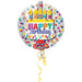 Amscan Folienballon Torte Folienballon Happy Birthday Insider Torte oder Emoticon Party Hut