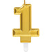 Amscan Kerzen 1 Zahlenkerze Sparkling Celebrations Gold 0 - 9 Höhe 9,3 cm