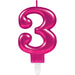 Amscan Zahlenkerzen 3 Zahlenkerze Sparkling Celebrations Pink 0 - 9  Höhe 9,3 cm