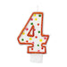 Amscan Zahlenkerzen 4 Zahlenkerze Gepunktet Polka Dots  0 - 9 Höhe 7,6 cm