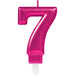 Amscan Zahlenkerzen 7 Zahlenkerze Sparkling Celebrations Pink 0 - 9  Höhe 9,3 cm