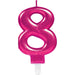 Amscan Zahlenkerzen 8 Zahlenkerze Sparkling Celebrations Pink 0 - 9  Höhe 9,3 cm