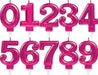 Amscan Zahlenkerzen Zahlenkerze Sparkling Celebrations Pink 0 - 9  Höhe 9,3 cm