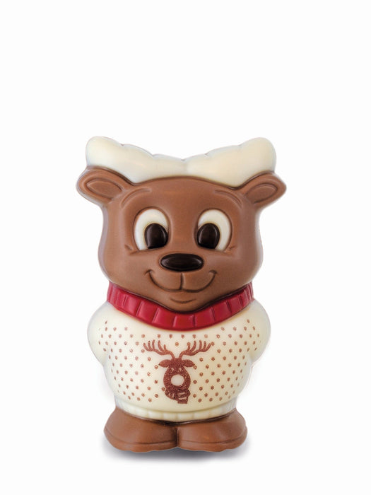 CandyBär | Ein Laden, so bunt wie das Leben Pralinen Rentier Schal Belgische Schokoladenfigur Rentier Lewis 12cm
