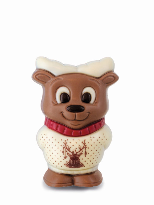 CandyBär | Ein Laden, so bunt wie das Leben Pralinen Rentier Weihnachtsschmuck Belgische Schokoladenfigur Rentier Lewis 12cm