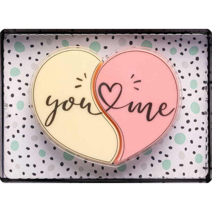 CandyBär | Ein Laden, so bunt wie das Leben Schokolade Herzhälften "You & Me Geschenkpackung 50g
