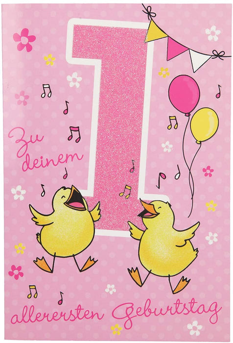 Depesche Geburtstagskarten Depesche Zahlenkarte 1.Geburtstag mit Musik