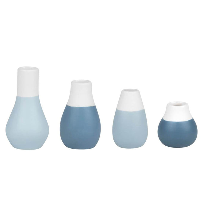 Räder Vasen Weiß/Blau Räder Zuhause Mini Pastelvasen 4 er Set verschiedene Farben