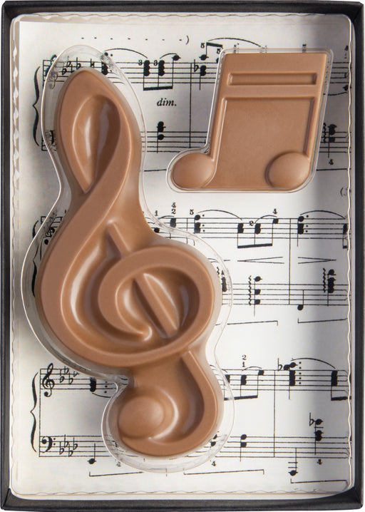 Weibler Confiserie Schokolade-Kreationen Musik Notenschlüssel aus Schokolade Geschenkpackung 40g